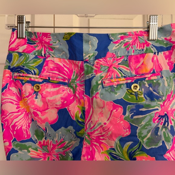 Floral Women's Shorts - Pink and Blue - Picture 4 of 7